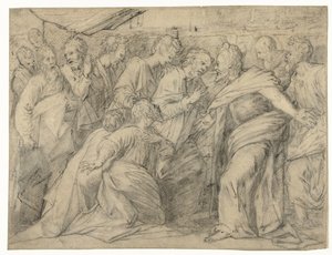 Le Christ apparaît à ses disciples - Meester van de Egmont Albums