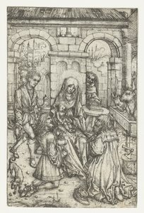 Adoration des mages - Meester van het Amsterdamse Kabinet