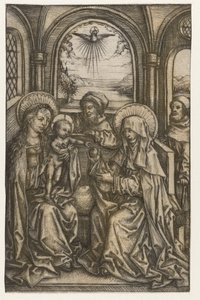 La Sainte Famille dans un espace voûté - Meester van het Amsterdamse Kabinet