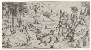 Chasse au cerf - Meester van het Amsterdamse Kabinet