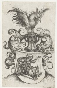 Blason avec vieille femme tordue