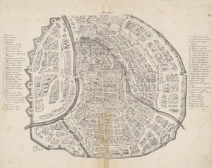 Carte de Moscou. De : Augustin von Meyerberg et son voyage en Russie, 1661 - Meierberg