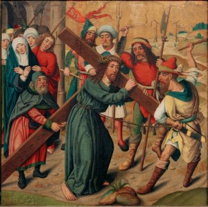 Le portement de croix - Meister der Aachener Schranktüren