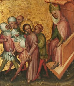 Christ devant Caïphe - Meister der Passionstäfelchen