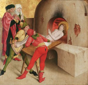Martyre de Saint Guy (recto); Christ devant Caïphe (verso) - Meister der Veitslegende