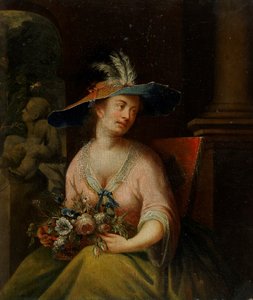 Dame avec des fleurs