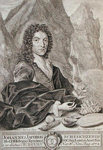 Portrait de Johann Jacob Scheuchzeri, frontispice de 