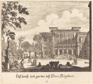 Palais et Jardins Borghèse - Melchior Küsel after Johann Wilhelm Baur