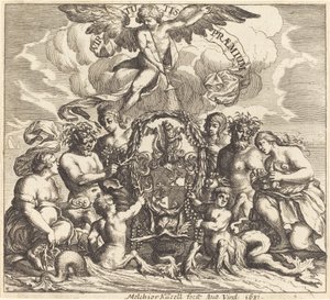 Page de dédicace - Melchior Küsel after Johann Wilhelm Baur