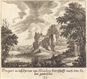 Vue de montagne - Melchior Küsel after Johann Wilhelm Baur