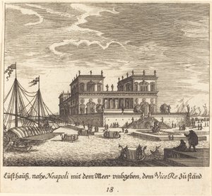 Palais, Vice-roi, Naples - Melchior Küsel after Johann Wilhelm Baur