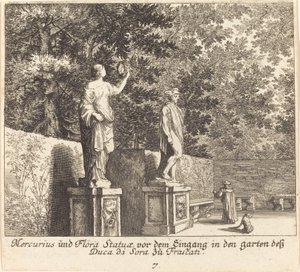 Statues de Mercure et Flora, Jardins de Dukedi Sora, Frascati
