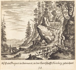 Vue à Stairmarck - Melchior Küsel after Johann Wilhelm Baur