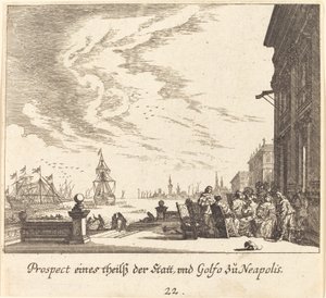 Vue du golfe de Naples - Melchior Küsel after Johann Wilhelm Baur