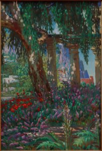 Paysage à Capri : Vue sur une rangée de colonnes