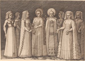 Huit dames en costumes anciens - Melchior Lorch