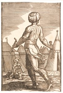 Un forgeron vu de dos dans un camp - Melchior Lorck