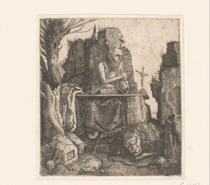 Saint Jérôme et le lion - Melchior Lorck