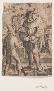 Homme avec la cornemuse - Melchior Lorck