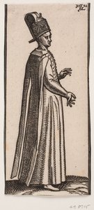 Homme sans barbe debout tourné vers la droite - Melchior Lorck