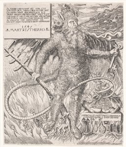 Le pape en sauvage. Allégorie satirique - Melchior Lorck
