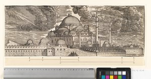 La mosquée Suleimanyie, vue du nord-est - Melchior Lorck