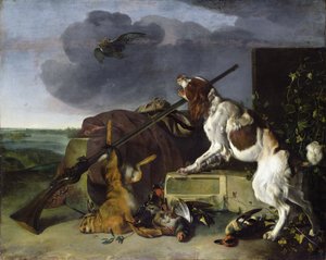 Chien défendant le gibier, 1658 - Melchior de Hondecoeter