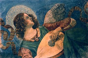 Un ange jouant du luth, 15e siècle