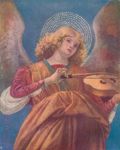 Ange musical avec violon fresque, 15e siècle