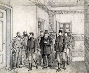 Le président boer Kruger quittant la Chambre des députés à Pretoria - Melton Prior