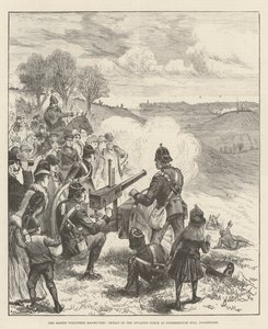 Les manœuvres volontaires de Pâques, défaite de la force envahissante à Summerhouse Hill, Folkestone - Melton Prior