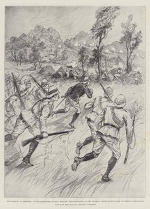 Les combats en Rhodésie, le prince Alexandre de Teck apportant des renforts aux troupes impériales lors du siège de la forteresse de Wedza - Melton Prior