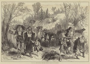 La guerre, réfugiés herzégoviniens entre Belosave et Goslitch - Melton Prior