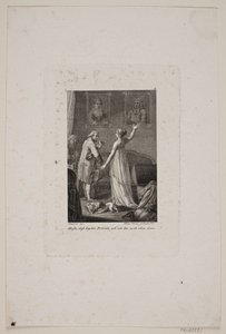 Illustration avec dame et monsieur devant deux portraits - Meno Haas