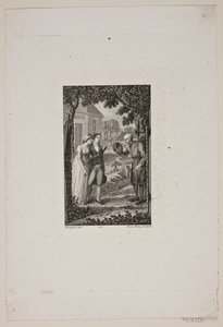 Illustration avec un veilleur saluant un jeune couple