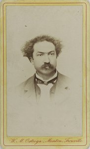 Portrait du compositeur Robert Planquette 1848-1903, vers 1880 - Menton . Photo studio W.M. Ostroga