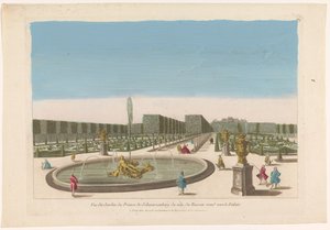 Vue de la fontaine du jardin du Palais Schwarzenberg près de Vienne - Mesard