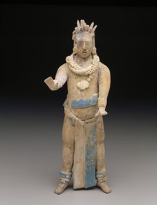 Figurine : homme debout, période classique tardive, 650-900 apr. J.-C. (céramique et peinture) - Mesoamerican Mesoamerican
