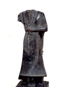 Mésopotamie : statuette acéphale en stéatite d