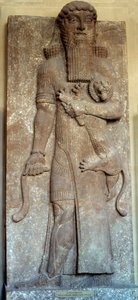 Mésopotamie : Statue de Sargon maîtrisant un lion, dit Gilgamesh - Mesopotamian Mesopotamian