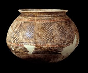 Art oriental : Vase avec décor géométrique du style de Halaf - Mesopotamian Mesopotamian