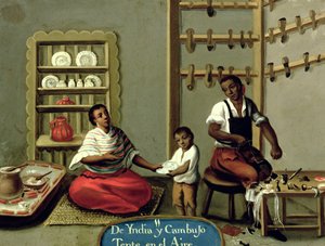 Un homme noir et sa femme amérindienne, d