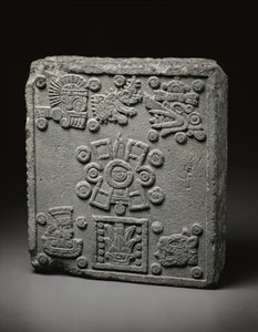 Pierre de couronnement de Motecuhzoma II - Mexican School