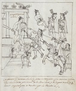 Bataille évangélique, de Historia de Tlaxcala par Diego Muñoz Camargo - Mexican School