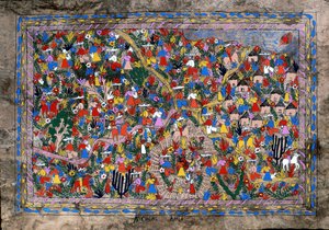 Scène de village, État de Guerrero, Mexique - Mexican School