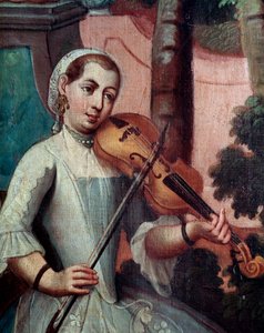 Joueur de violon. Détail de l
