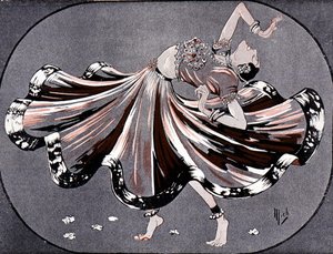 Mlle Ruth dans ses danses hindoues : Mata Hari au théâtre Marigny - par Mich (Michel Liebeaux)