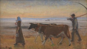Vaches traversant la lande - Michael Ancher