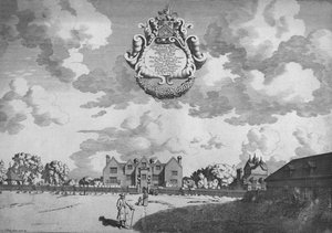 Bentley Hall, vue du sud, vers 1686