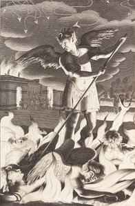 Illustration pour le Paradis perdu de John Milton, 1688 - Michael Burghers